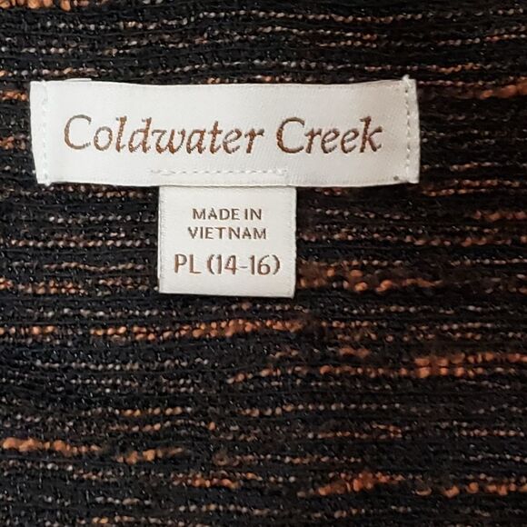 Coldwater Creek Brown Textured Zip Up Jacket Sz PL (14-16) - Picture 13 of 15